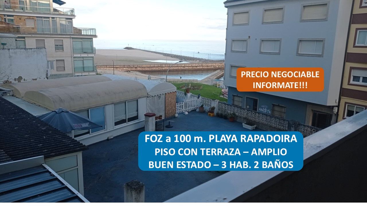 Exterior view of Flat for sale in Foz  with Heating, Terrace and Storage room