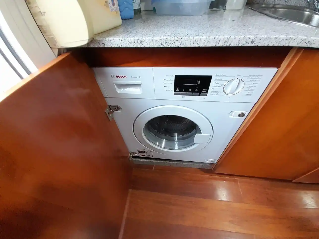 Cuina de Pis de lloguer en Murcia amb Aire condicionat i Moblat