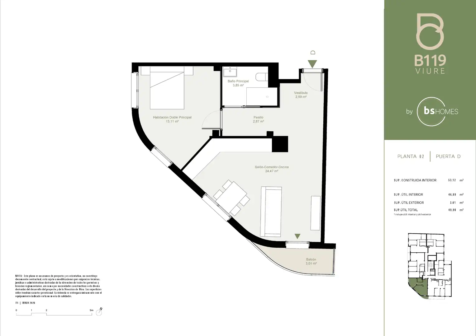 Neubau-Wohnung mit Terrasse zum Verkauf in Carrer del Berguedà 119, imagen 5