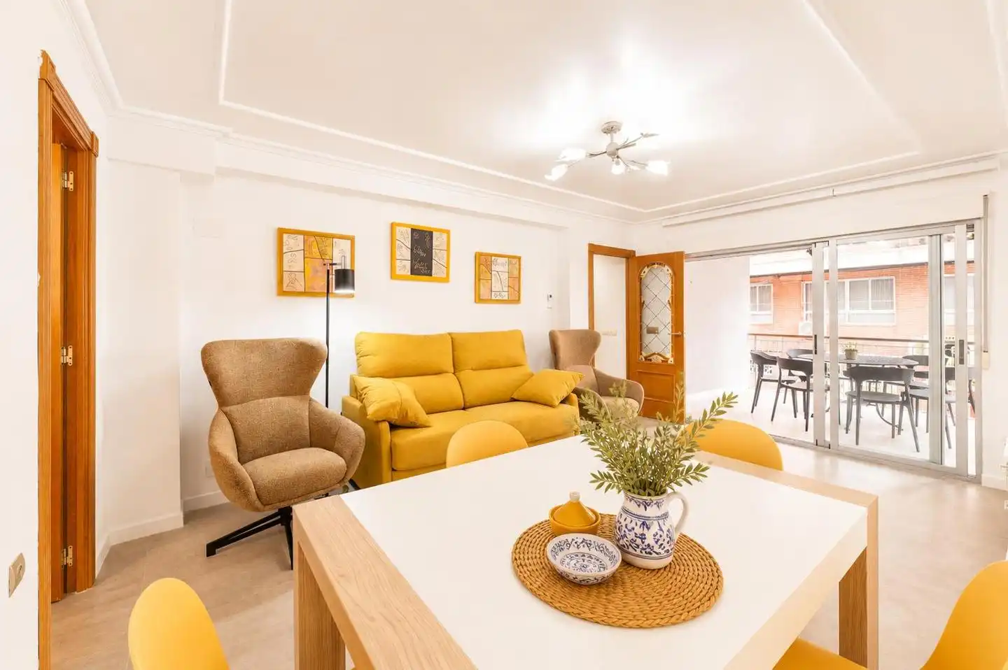 Sala de estar de Apartamento en venta en Santa Pola con Aire acondicionado, Terraza y Amueblado