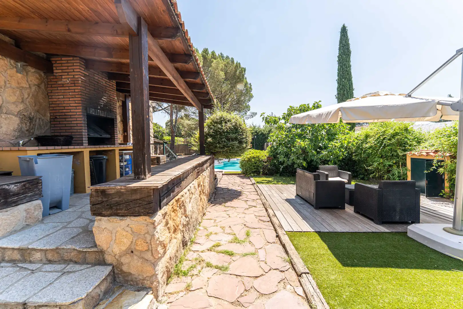 Terrassa de Casa o xalet en venda en Alpedrete amb Calefacció, Jardí privat i Terrassa