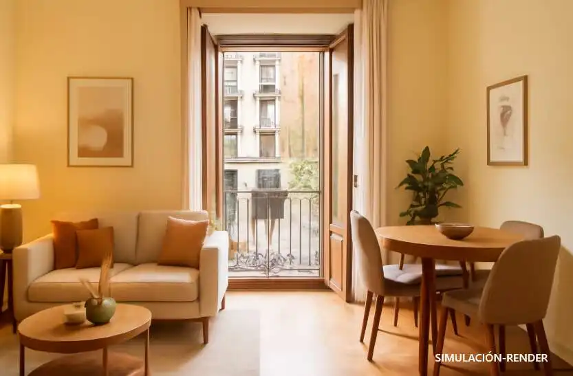 Living room of Flat for sale in Madrid  with Heating, Storage room and Balcony