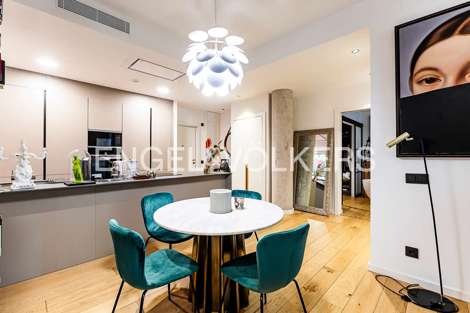 Dining room of Flat for sale in Barcelona  with Air Conditioner, Heating and Swimming Pool