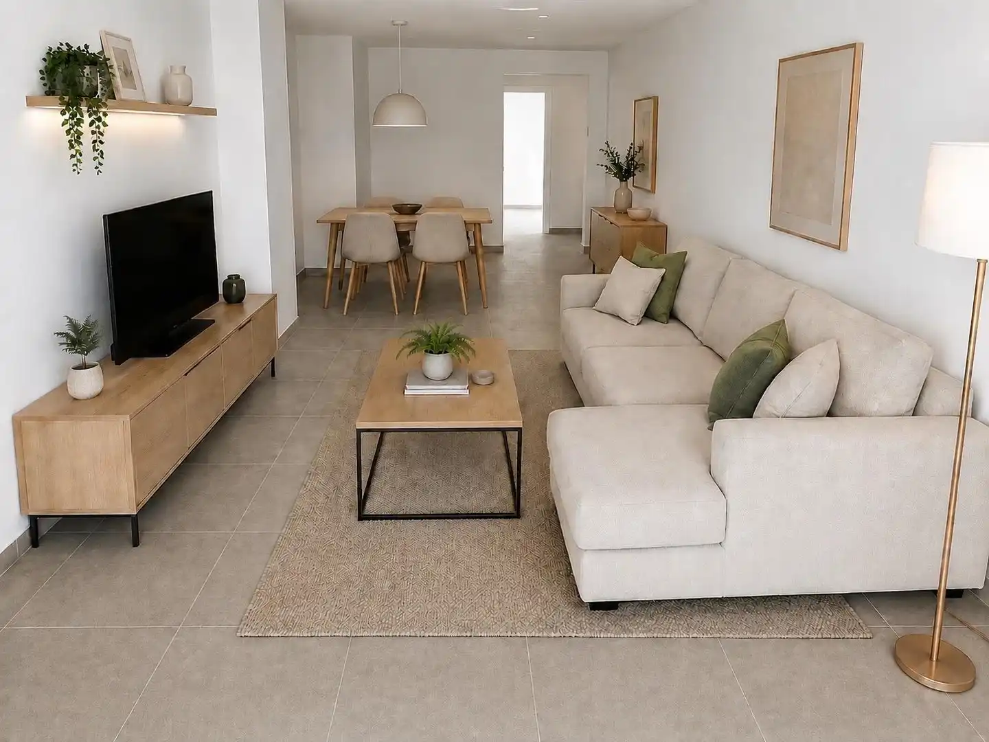 Sala de estar de Piso en venta en Mijas con Aire acondicionado, Calefacción y Terraza