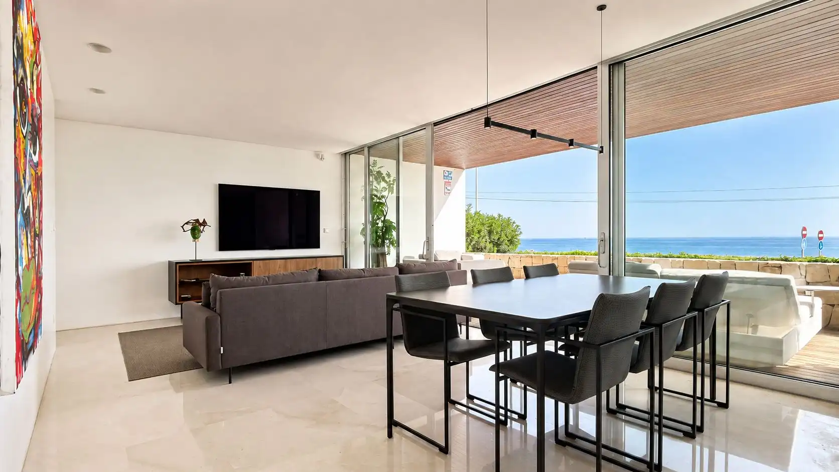 Sala de estar de Apartamento de alquiler en Jávea / Xàbia con Aire acondicionado, Calefacción y Terraza