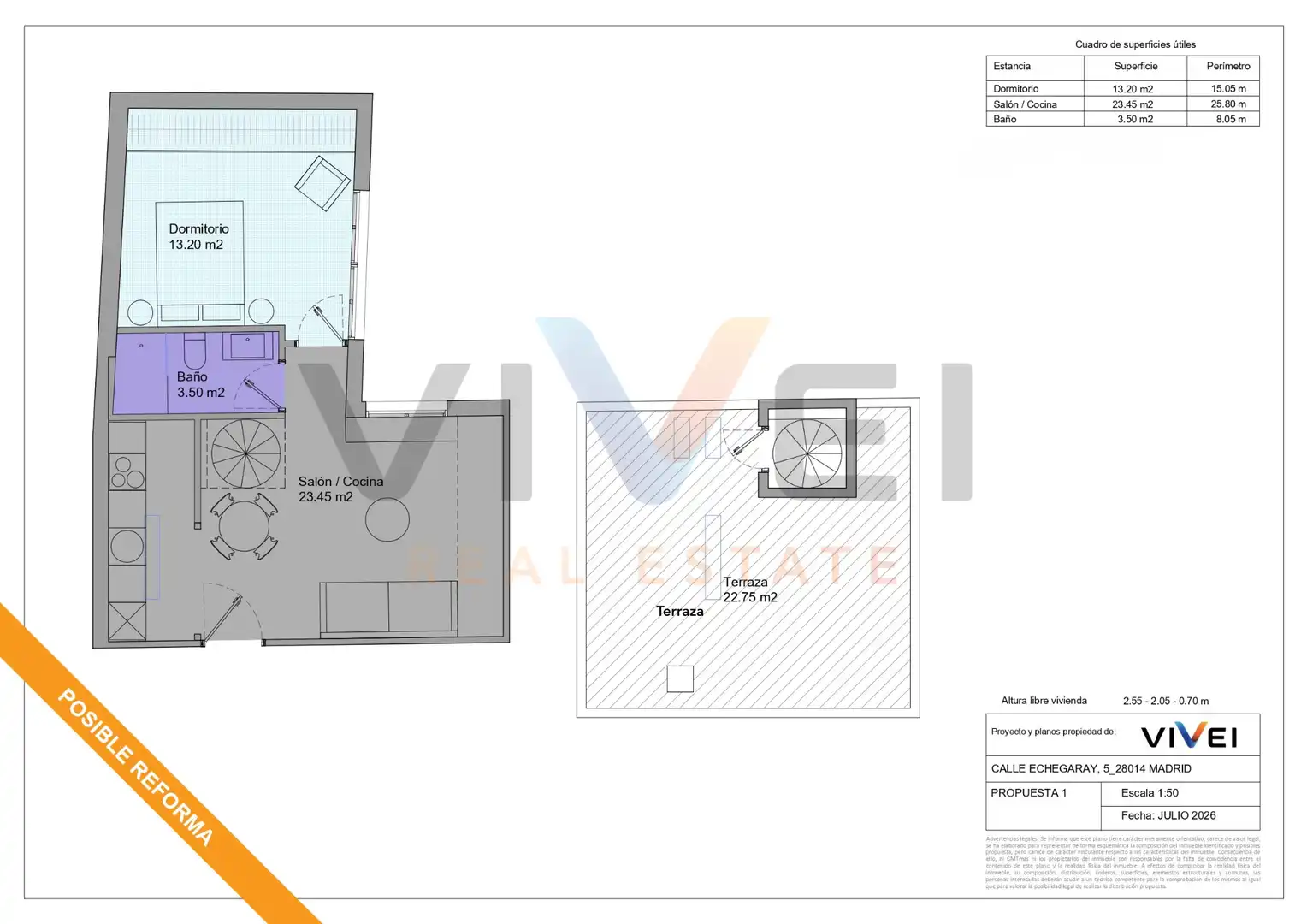 Ático en venta en Madrid con Aire acondicionado, Calefacción y Terraza