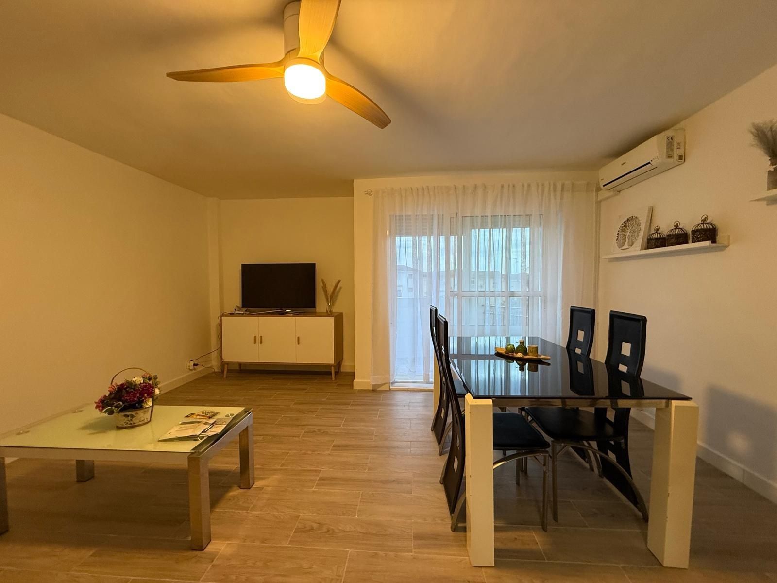 Sala d'estar de Pis de lloguer en Mérida amb Aire condicionat, Moblat i Balcó