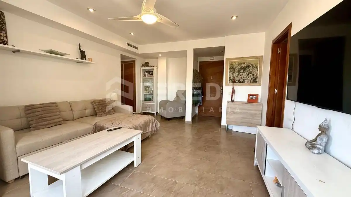 Living room of Flat for sale in Roquetas de Mar  with Private garden, Terrace and Community pool