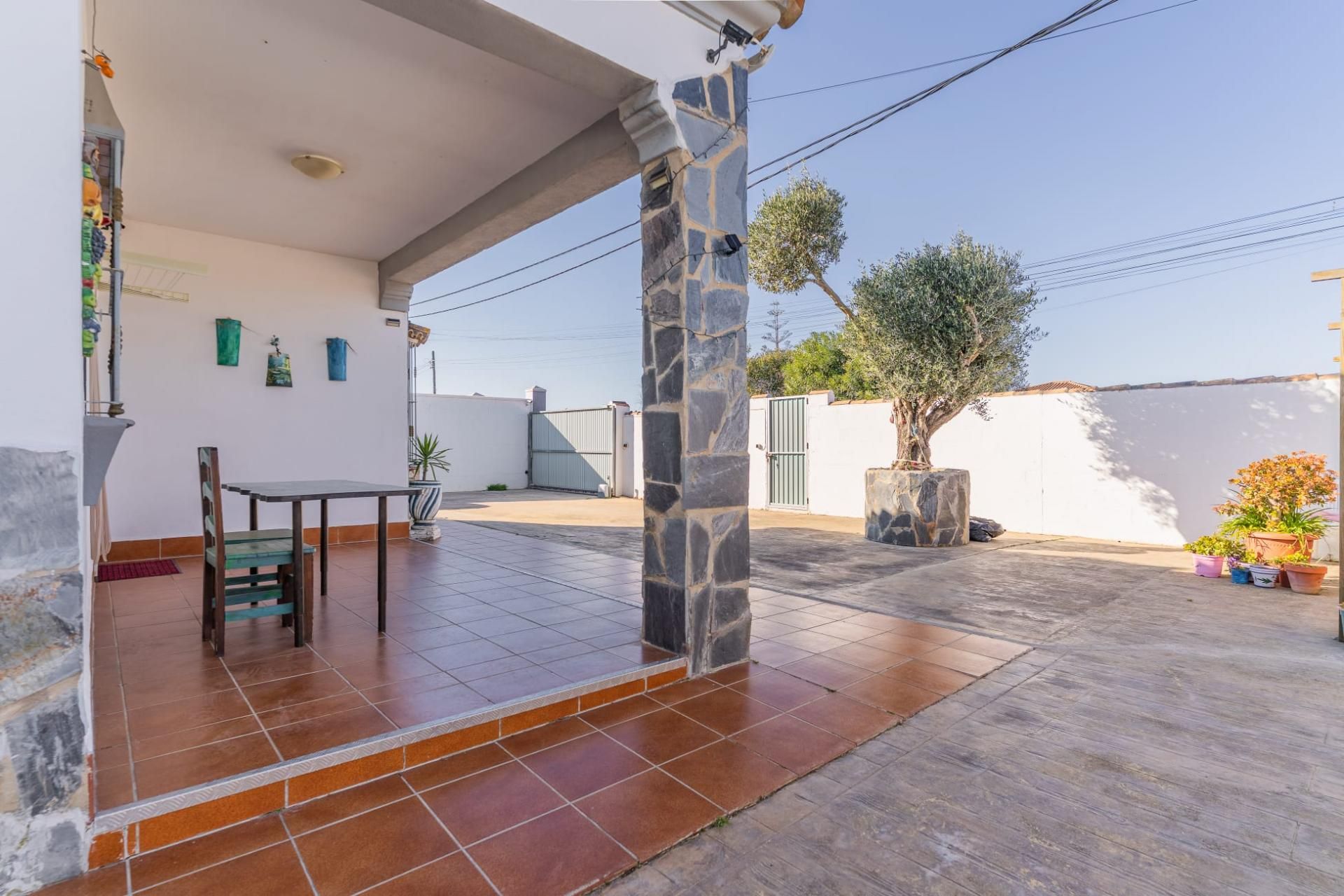 Vista exterior de Casa o chalet en venta en Chiclana de la Frontera con Jardín privado, Terraza y Piscina