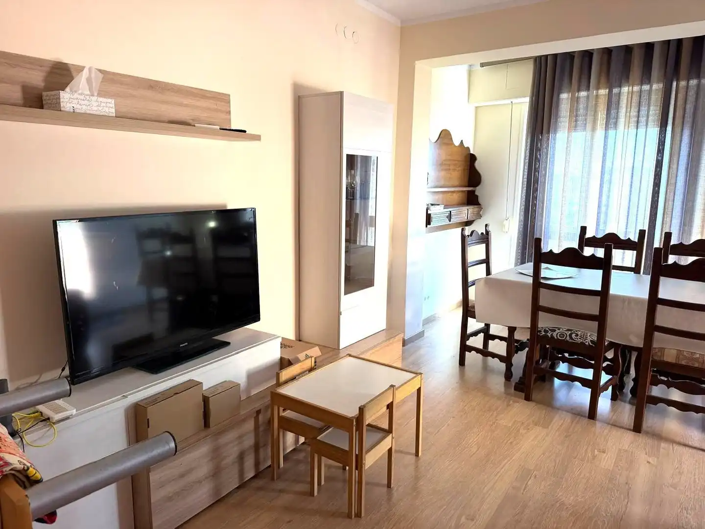 Living room of Attic for rent in Lleida  with Air Conditioner, Terrace and Furnished