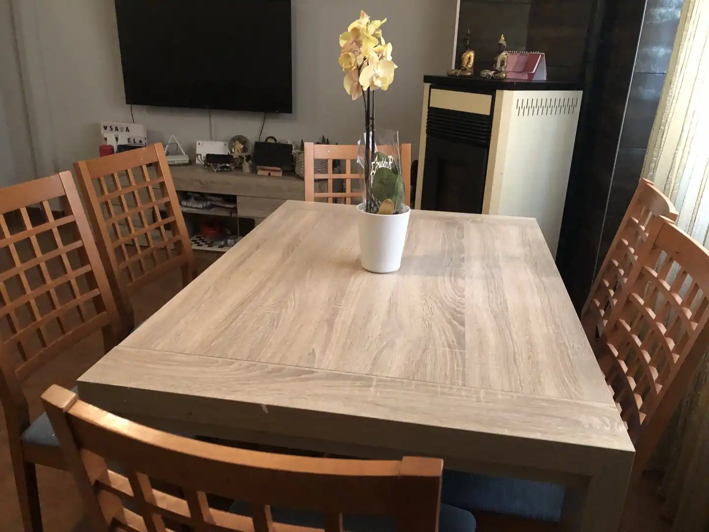 Dining room of Detached homes for sale in Cabañas de Polendos  with Heating, Private garden and Balcony