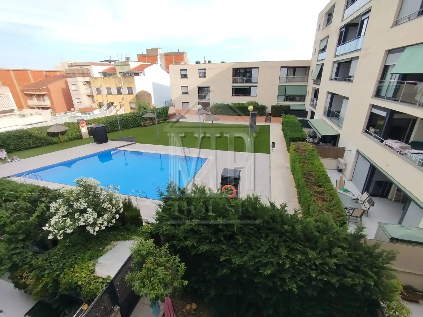 Swimming pool of Flat for sale in Badalona  with Heating, Storage room and Furnished