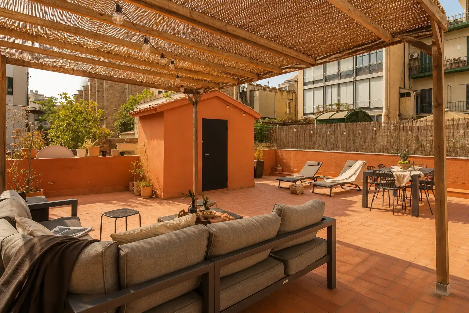 Terraza de Apartamento de alquiler en Barcelona con Terraza, Amueblado y Horno