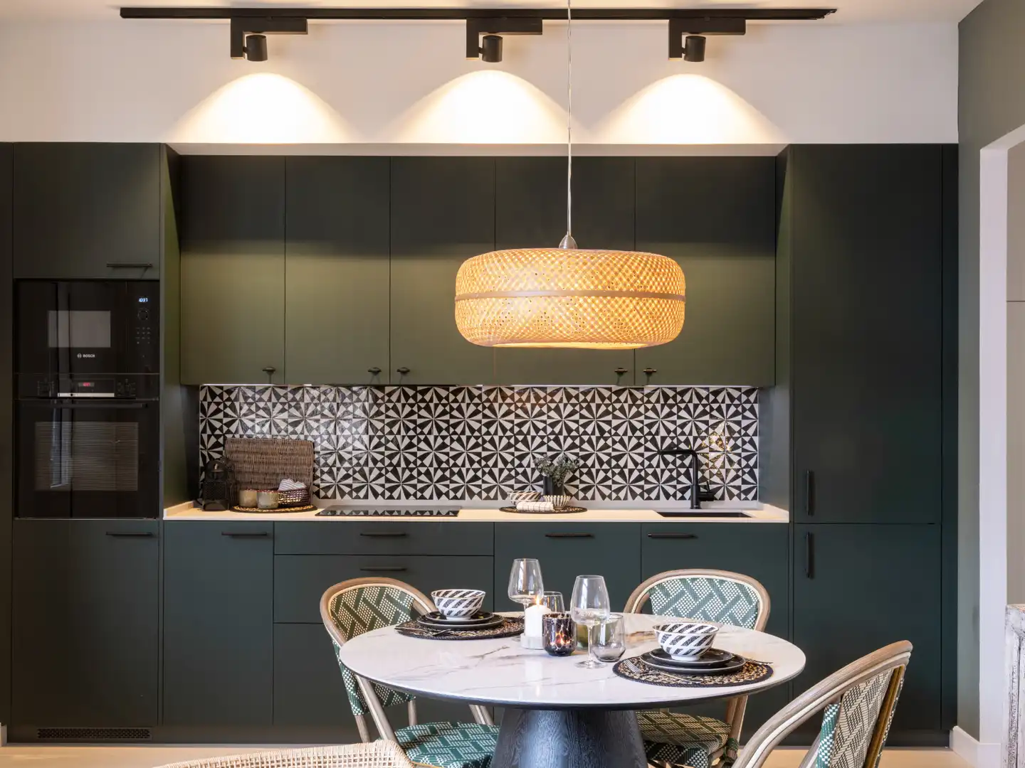 Cocina de Apartamento de alquiler en Málaga con Aire acondicionado y Amueblado