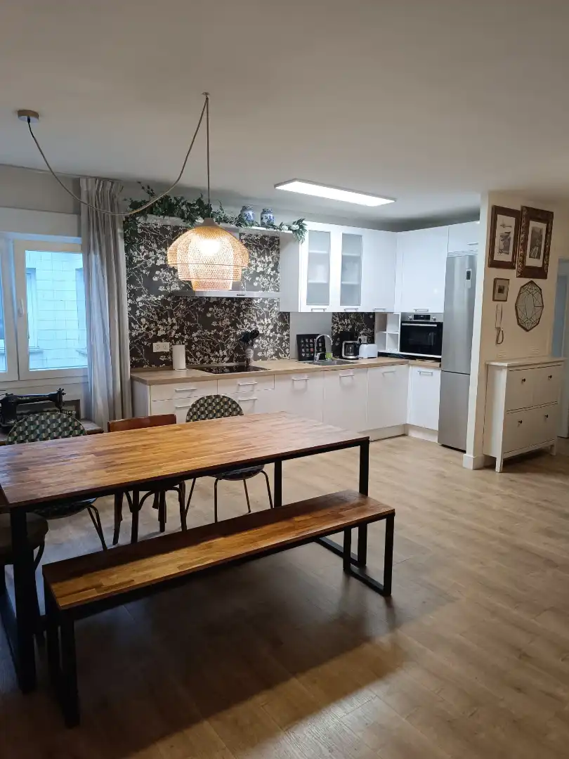 Kitchen of Flat for sale in Oviedo   with Heating, Parquet flooring and Storage room