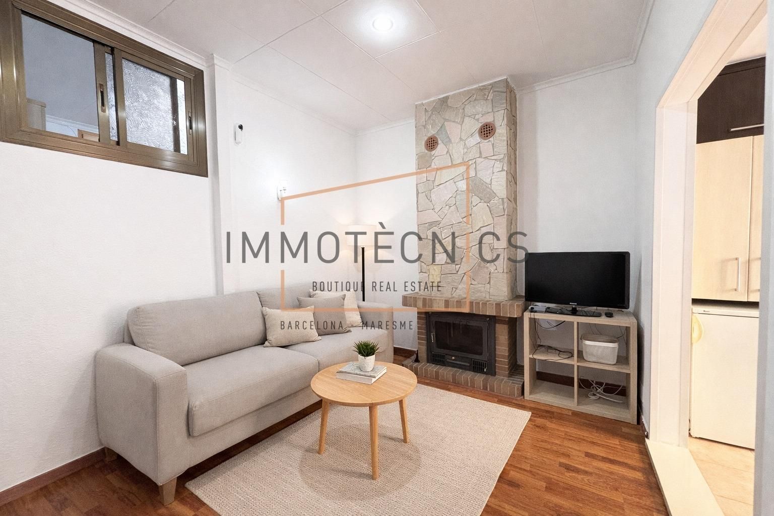 Wohnzimmer von Erdgeschoss zum Verkauf in Canet de Mar mit Heizung, Parkett und Terrasse