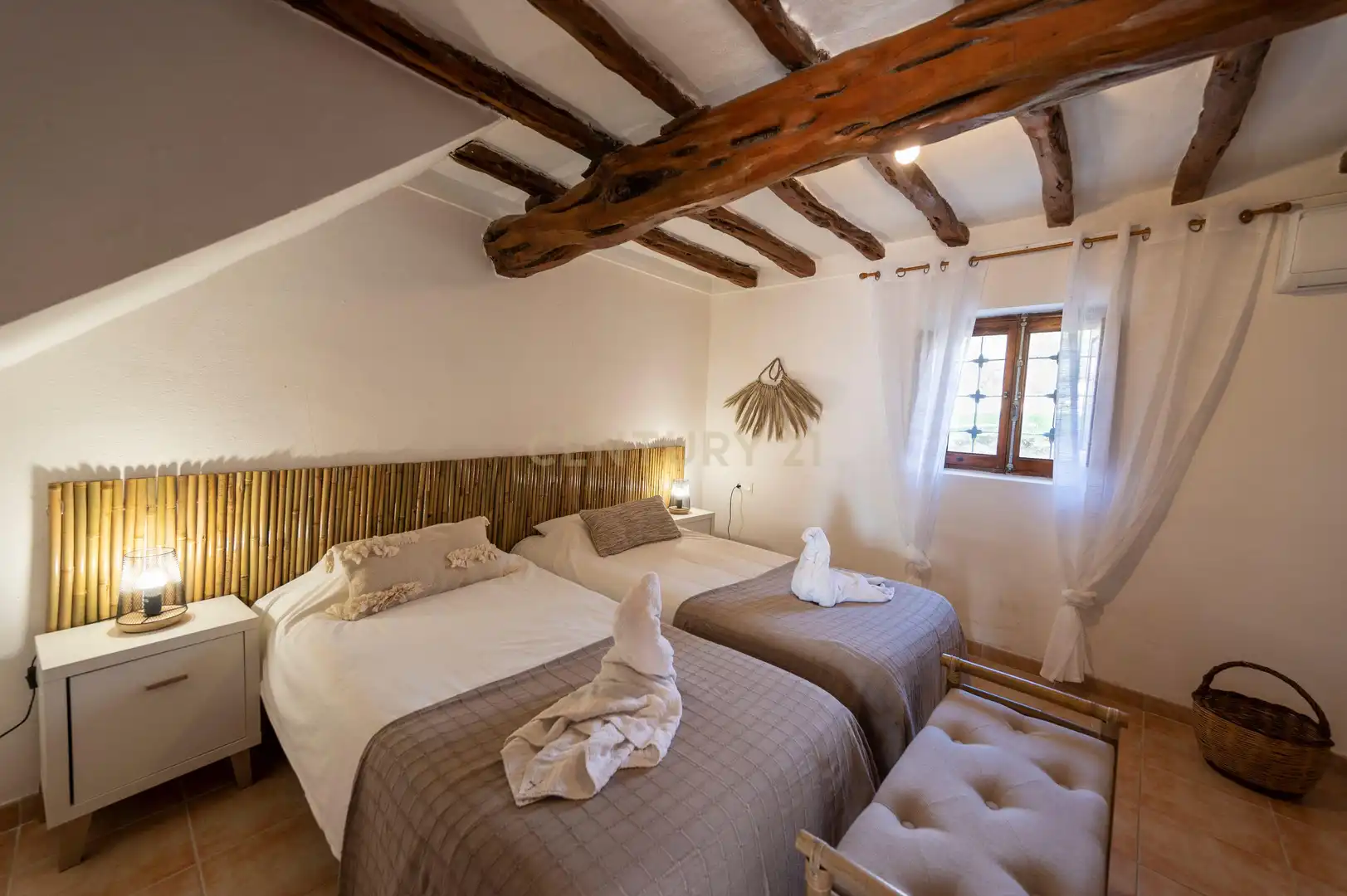 Schlafzimmer von Haus oder Chalet zur Miete in Sant Josep de sa Talaia mit Klimaanlage, Privatgarten und Möbliert