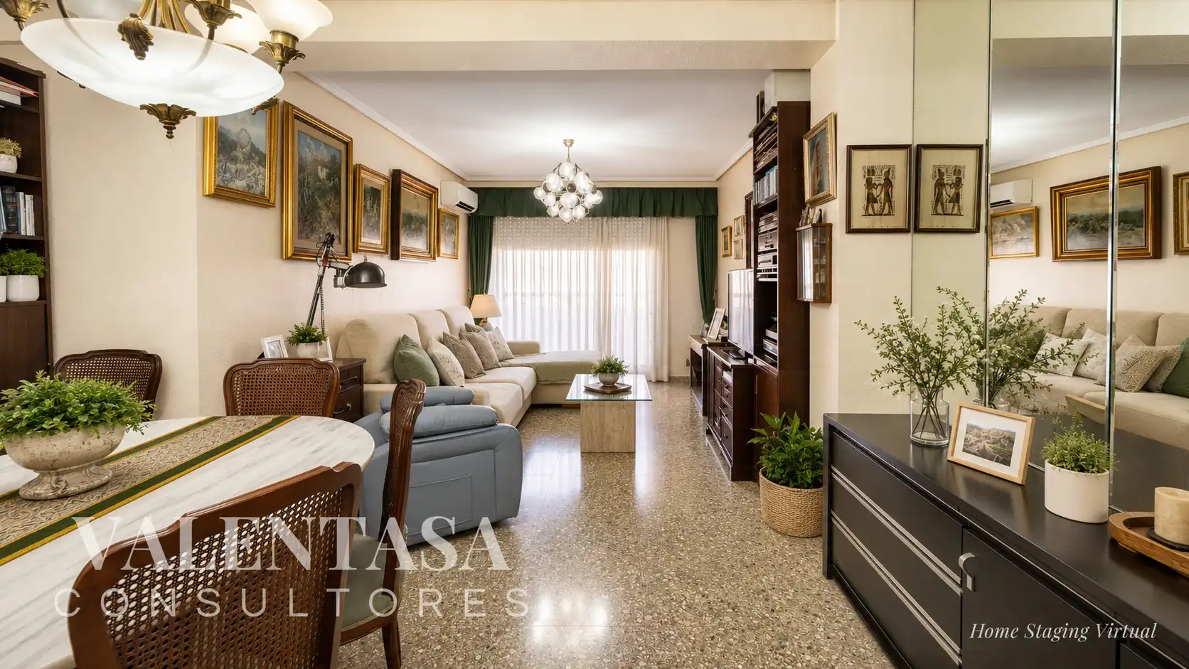 Sala d'estar de Pis en venda en Valencia amb Aire condicionat, Calefacció i Moblat