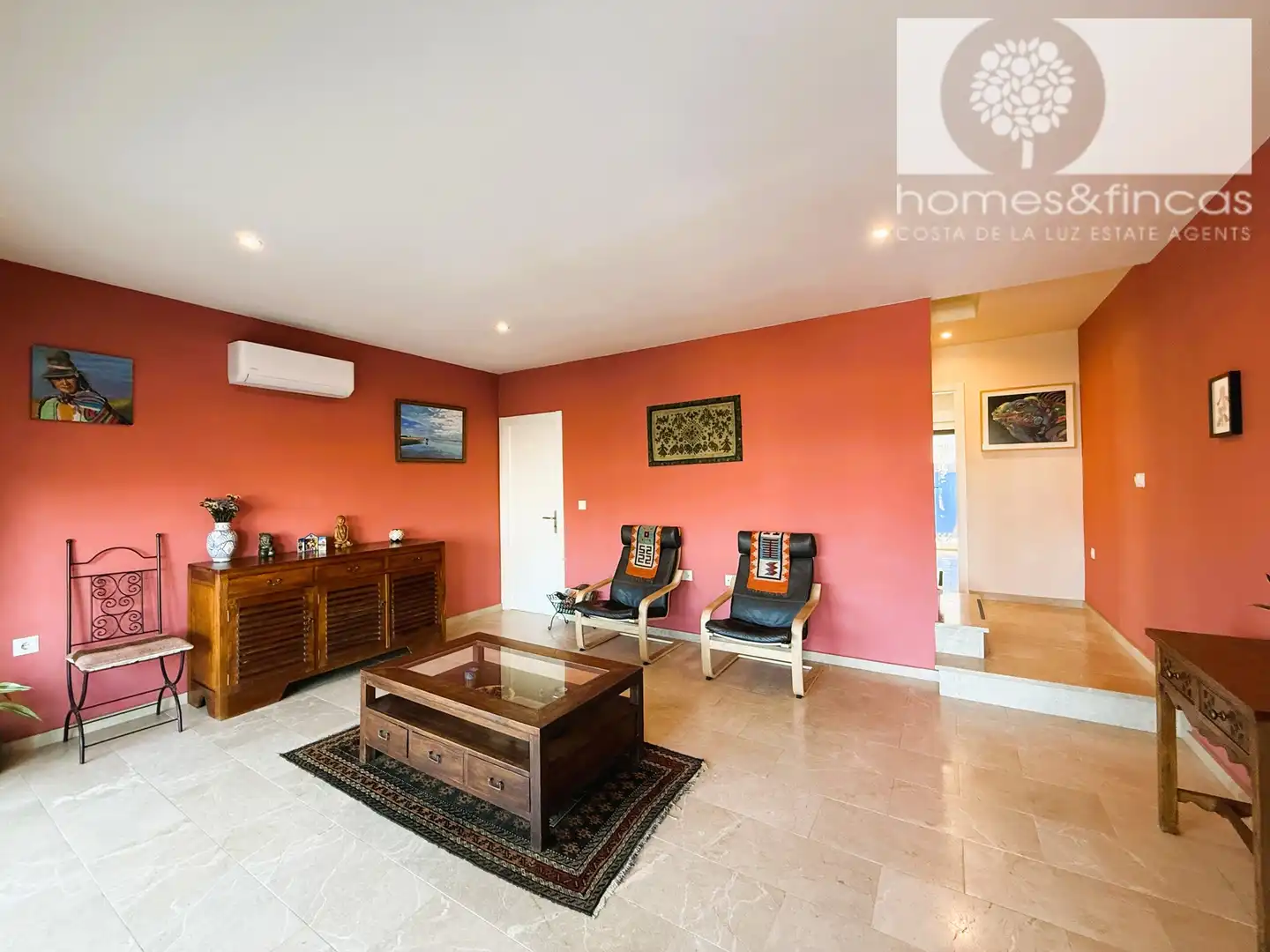Living room of Detached homes for sale in Ayamonte  with Air Conditioner, Terrace and Furnished