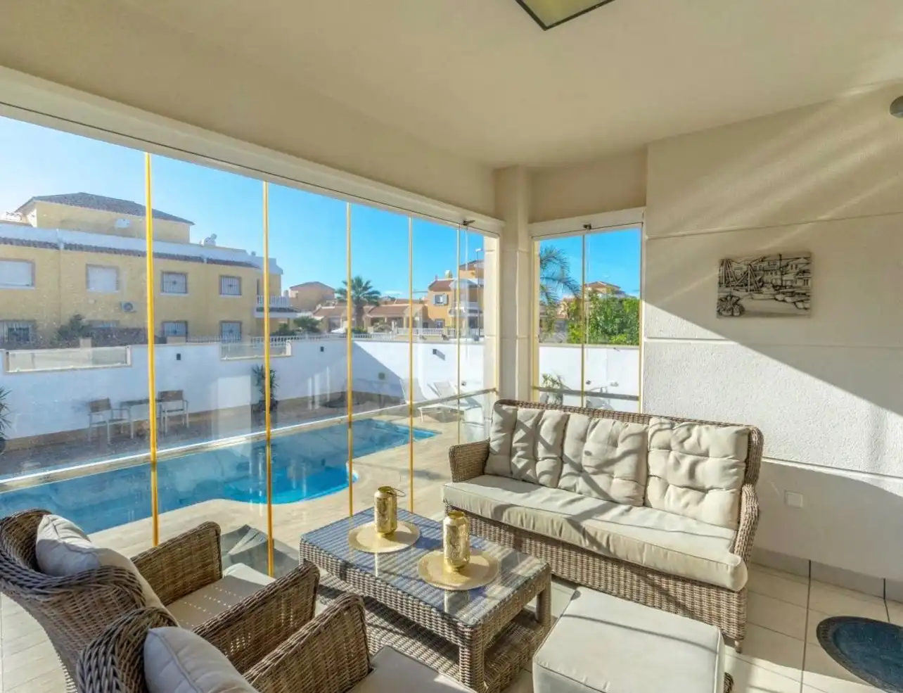 Terraza de Casa o chalet en venta en Rojales con Parquet, Piscina y Amueblado