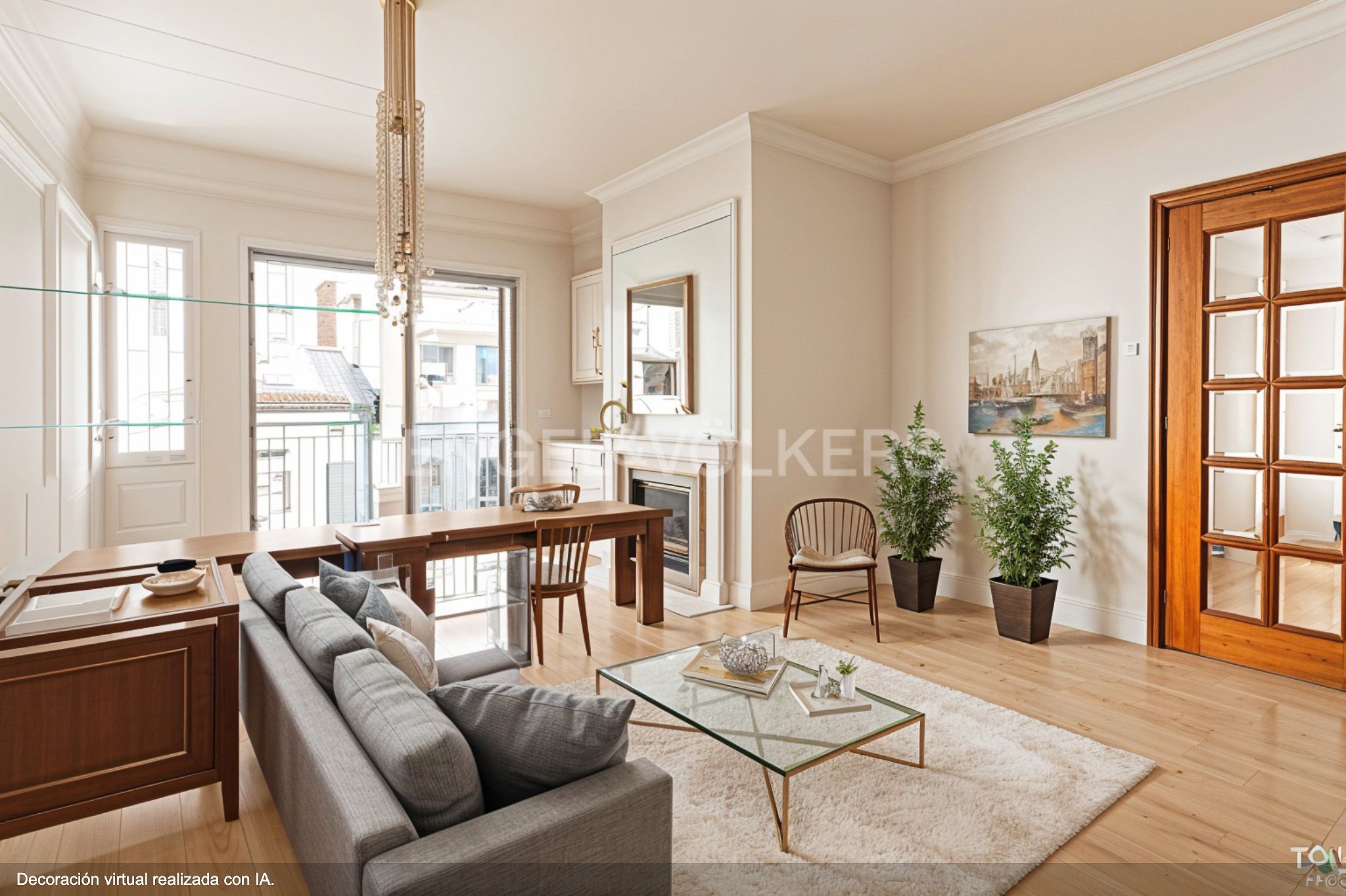 Living room of Apartment for sale in  Barcelona Capital  with Air Conditioner, Heating and Parquet flooring