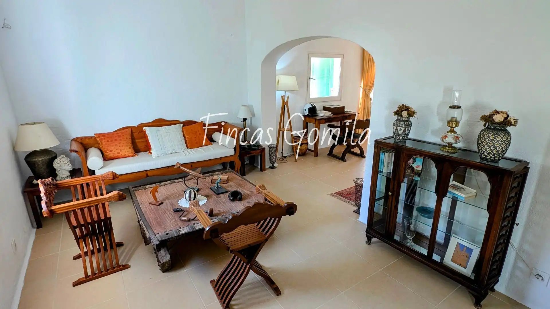 Sala de estar de Finca rústica en venta en Sant Lluís con Jardín privado