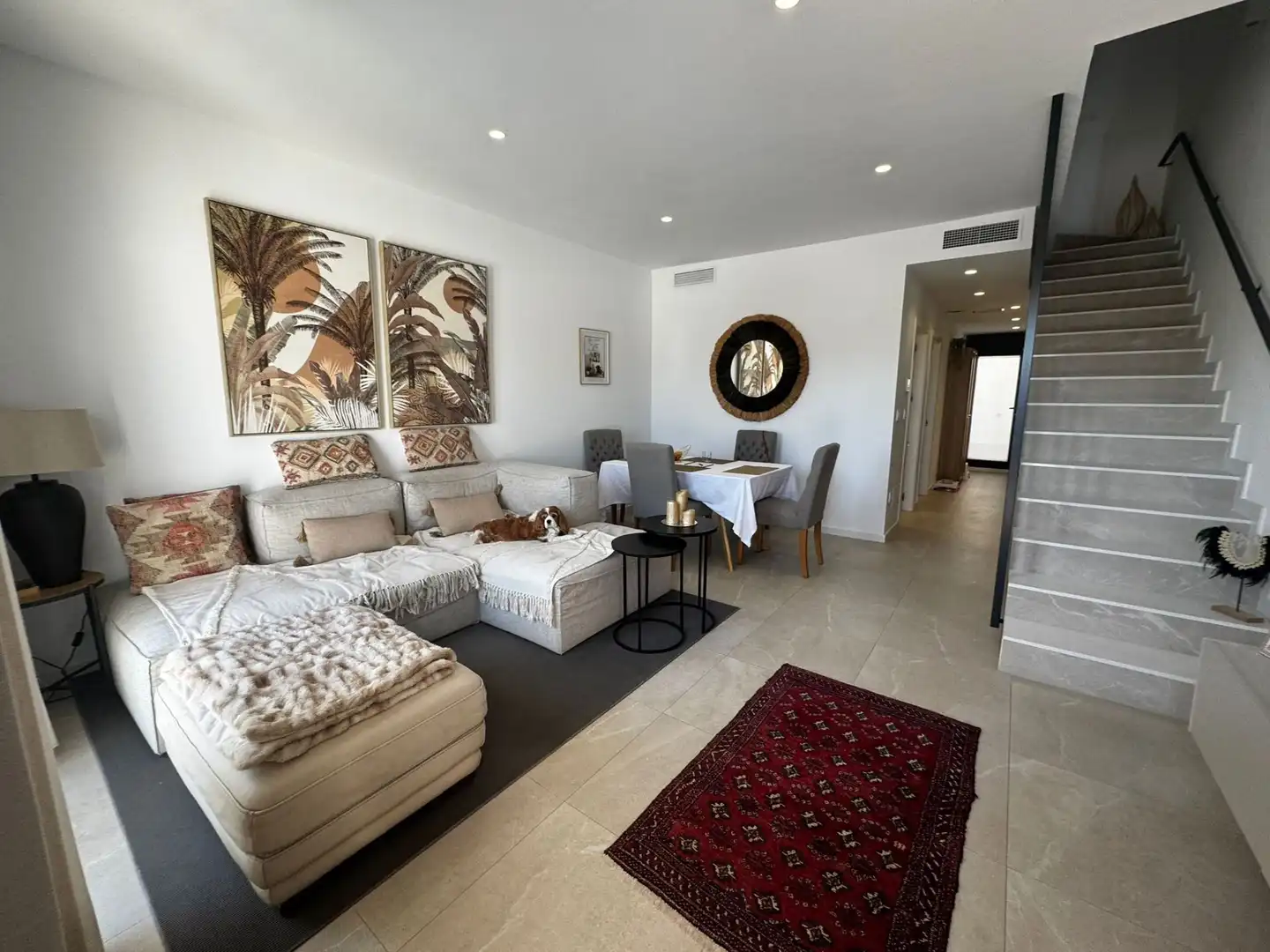 Sala d'estar de Dúplex en venda en San Pedro del Pinatar amb Aire condicionat, Calefacció i Jardí privat