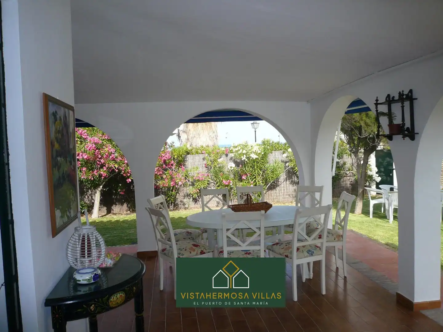 Terrassa de Casa o xalet de lloguer en El Puerto de Santa María amb Aire condicionat, Jardí privat i Moblat