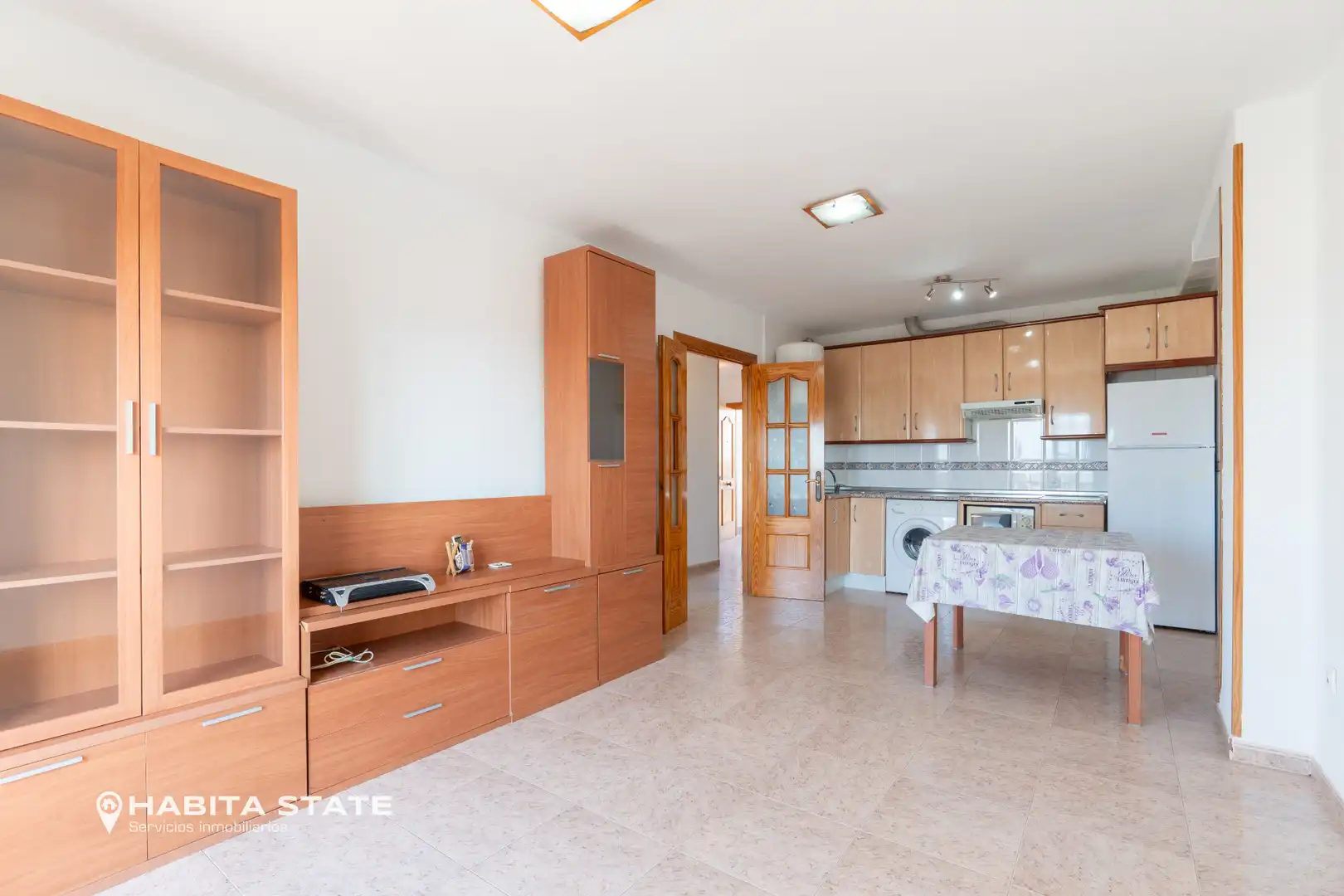 Sala de estar de Piso en venta en Roquetas de Mar con Aire acondicionado, Amueblado y Balcón