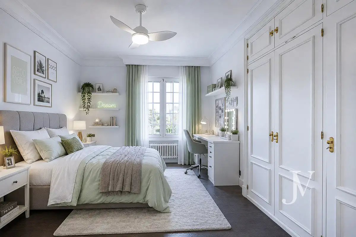 Habitación de Casa adosada en venta en Madrid con Aire acondicionado, Calefacción y Jardín privado