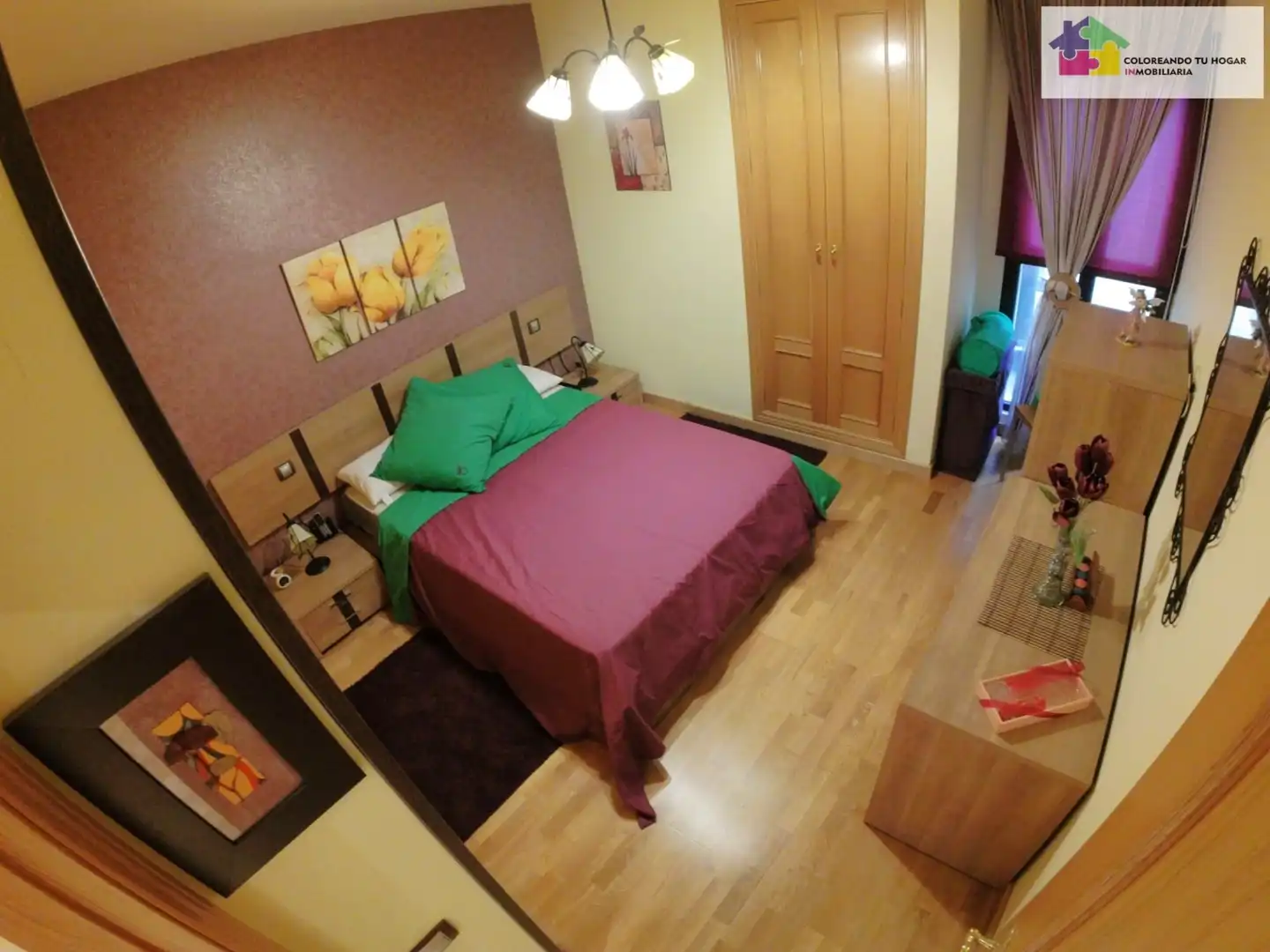 Schlafzimmer von Wohnung zur Miete in León Capital  mit Heizung, Parkett und Terrasse