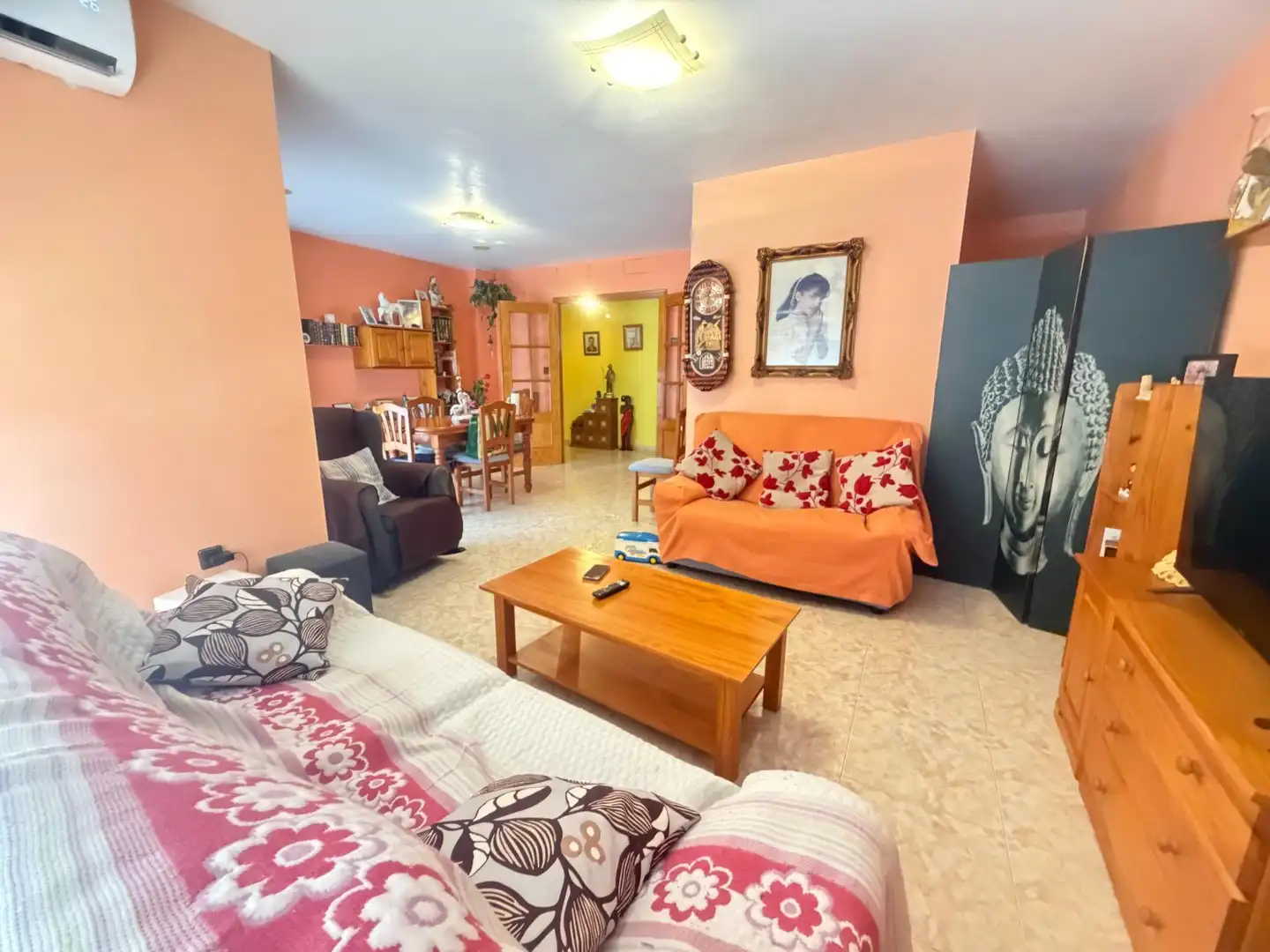 Living room of Flat for sale in Águilas  with Air Conditioner, Terrace and Furnished