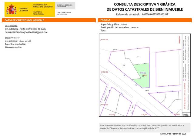 Terreno residencial en Venta en Pozo Estrecho