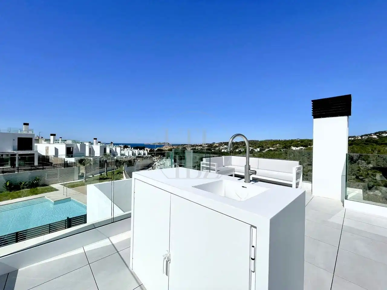 Terrasse von Haus oder Chalet zur Miete in Sant Josep de sa Talaia mit Klimaanlage, Privatgarten und Terrasse