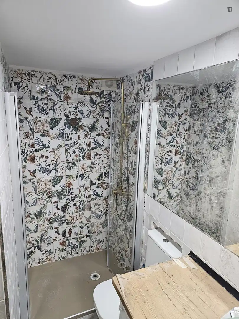 Bany de Apartament de lloguer en Madrid amb Moblat, Microones i Internet