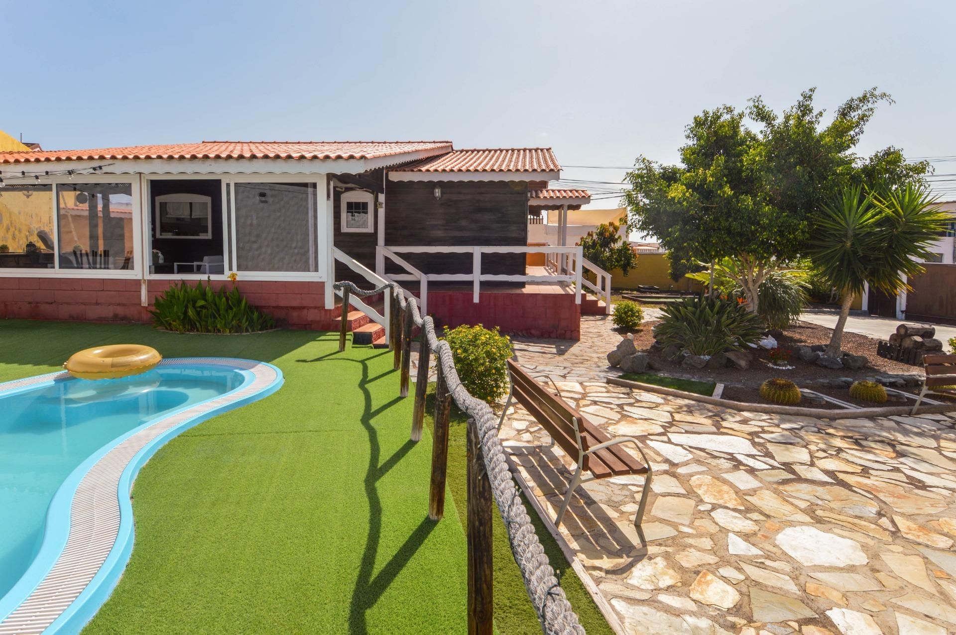 Jardín de Finca rústica en venta en San Bartolomé de Tirajana con Aire acondicionado, Terraza y Piscina