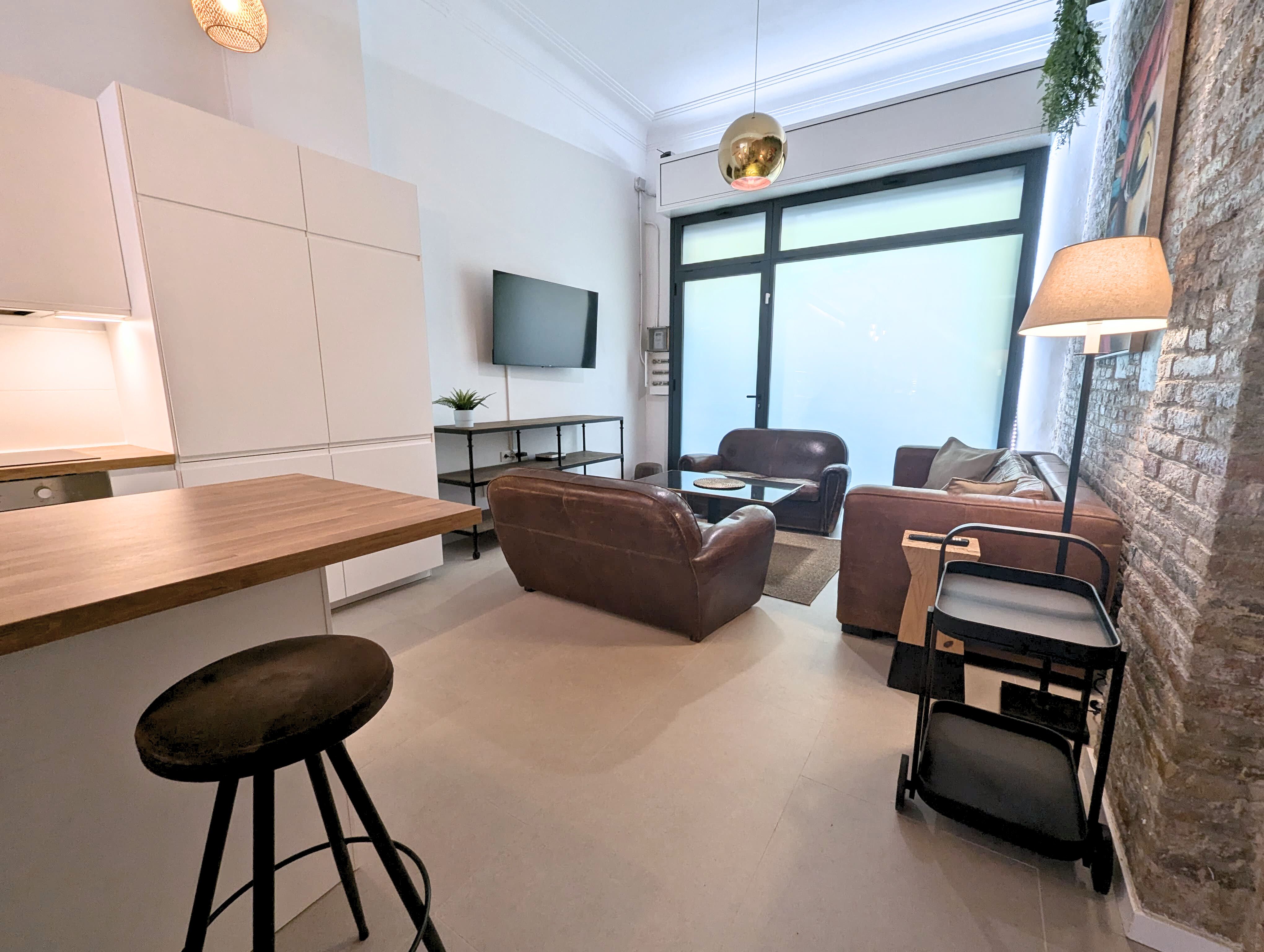 Living room of Planta baja for sale in  Barcelona Capital  with Terrace
