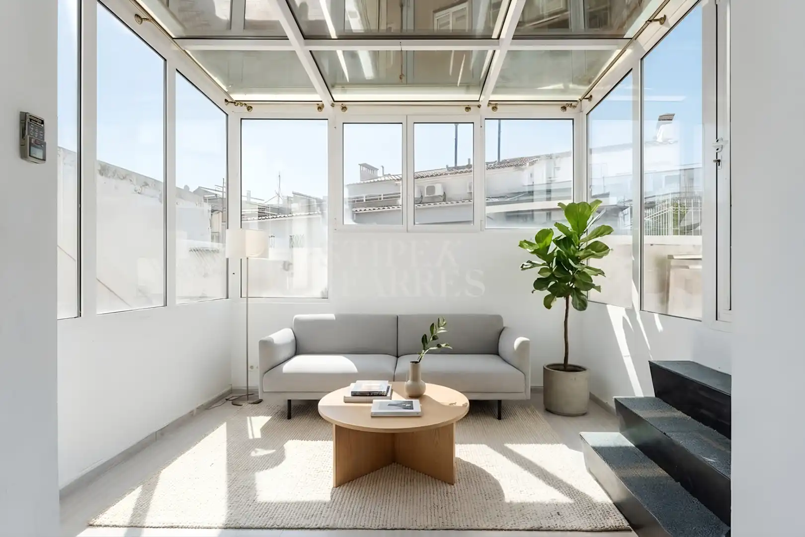 Sala de estar de Ático en venta en Barcelona con Aire acondicionado, Calefacción y Trastero