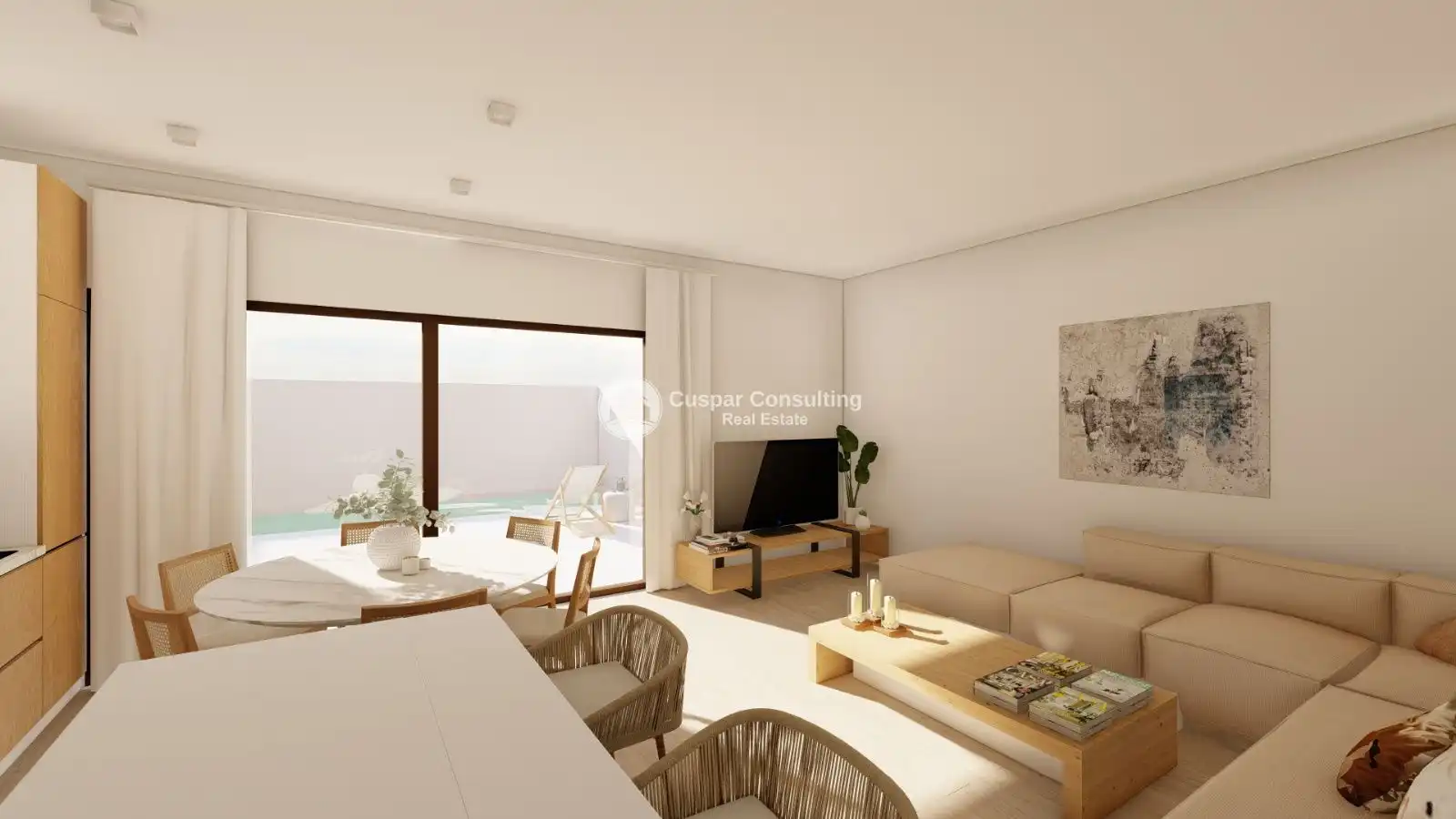 Sala de estar de Casa adosada en venta en San Javier con Calefacción, Jardín privado y Terraza
