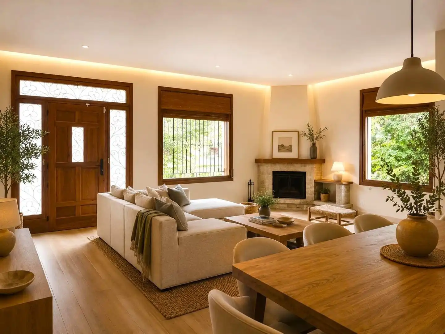 Living room of Houses for sale in Canovelles  with Private garden, Terrace and Swimming Pool