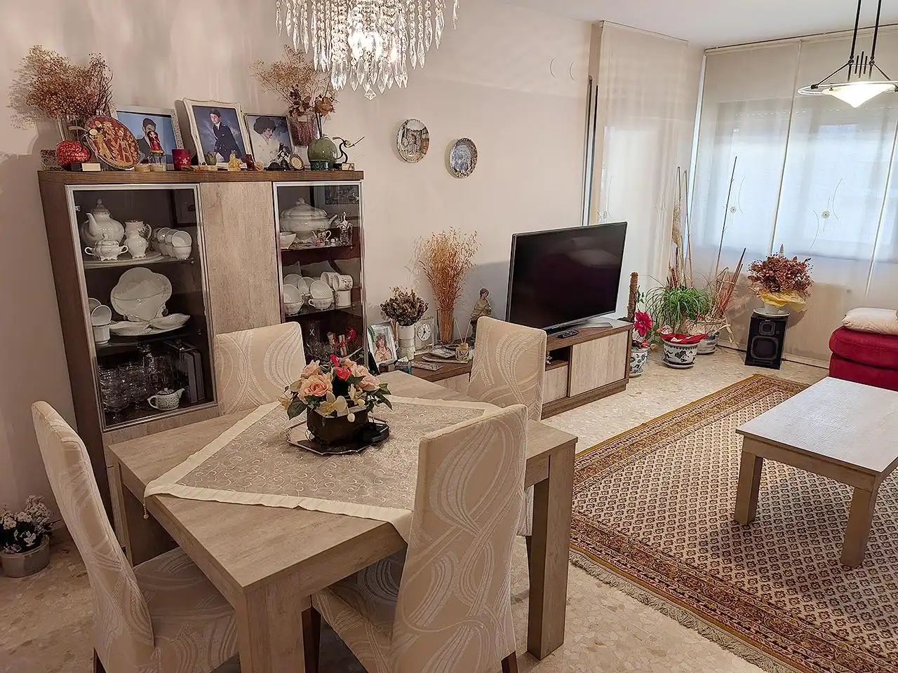 Sala de estar de Piso en venta en Amposta con Calefacción, Amueblado y Balcón