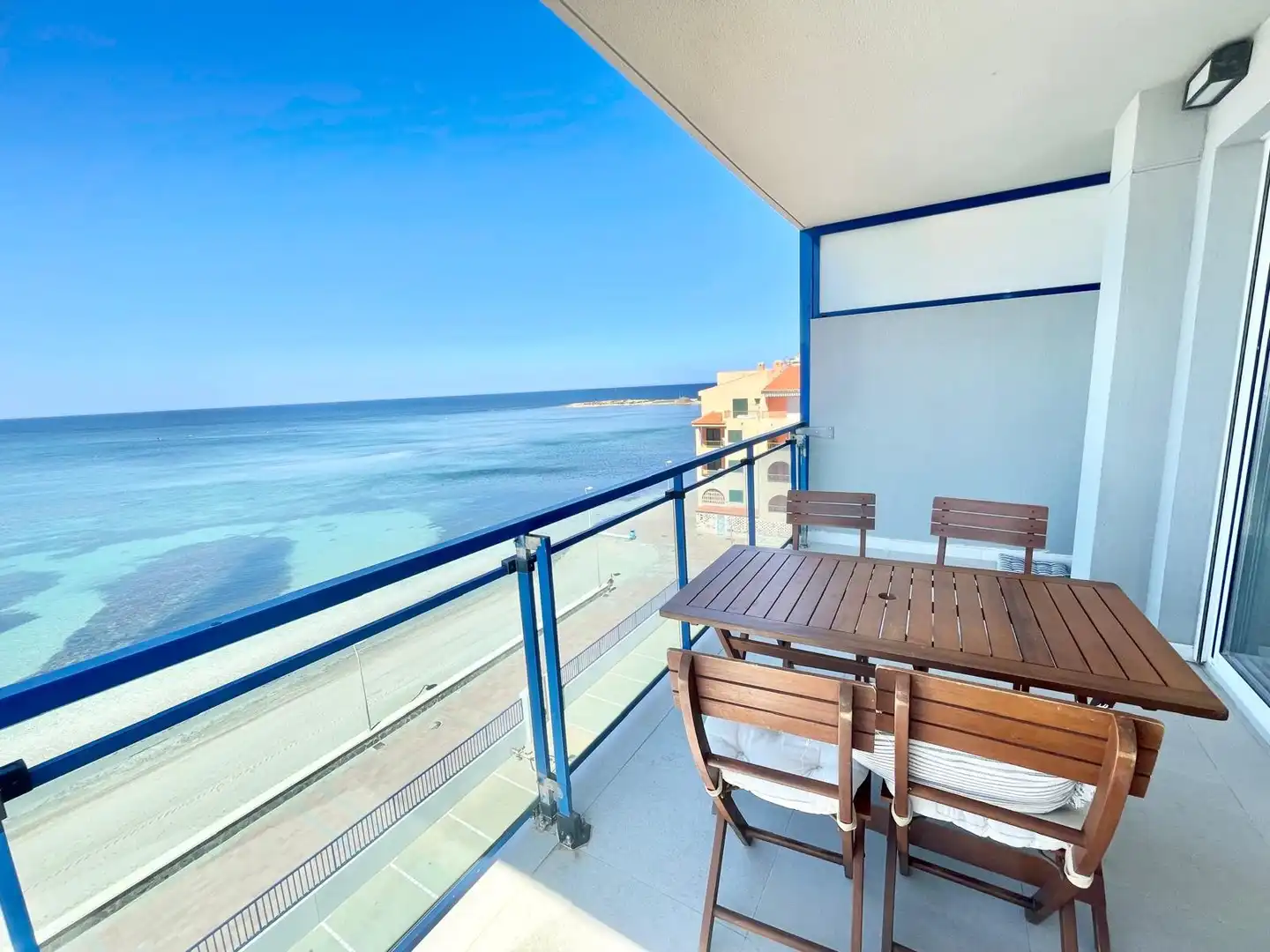 Balcony of Apartments for rent in La Manga del Mar Menor  with Air Conditioner, Heating and Terrace
