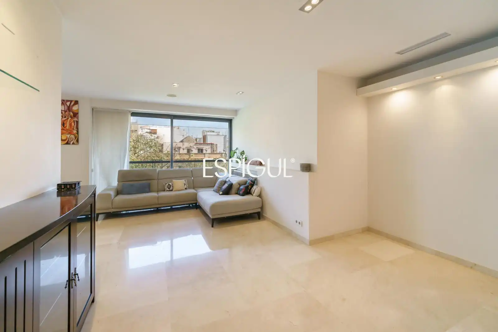 Sala de estar de Piso de alquiler en Barcelona con Aire acondicionado, Calefacción y Terraza