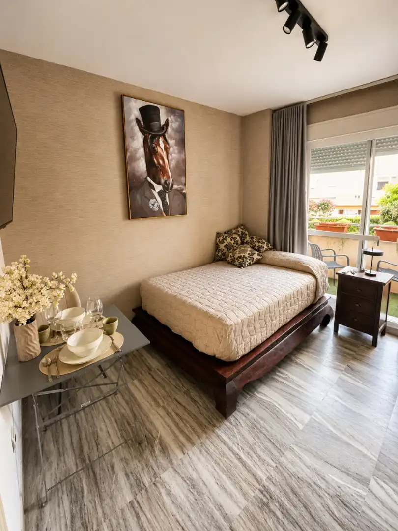 Bedroom of Study for share in Sevilla  with Air Conditioner, Heating and Terrace