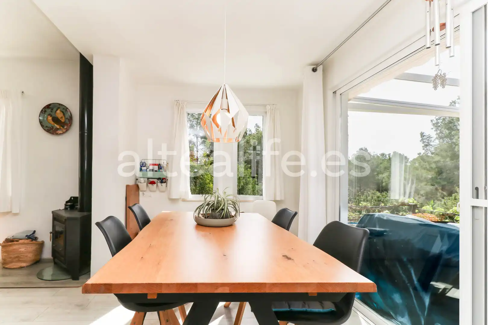 Menjador de Casa o xalet en venda en Altea amb Aire condicionat, Jardí privat i Terrassa