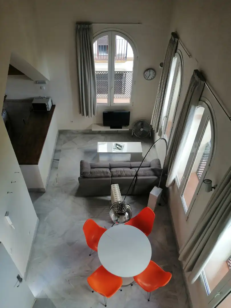 Wohnzimmer von Loft zur Miete in Sevilla mit Klimaanlage, Heizung und Terrasse