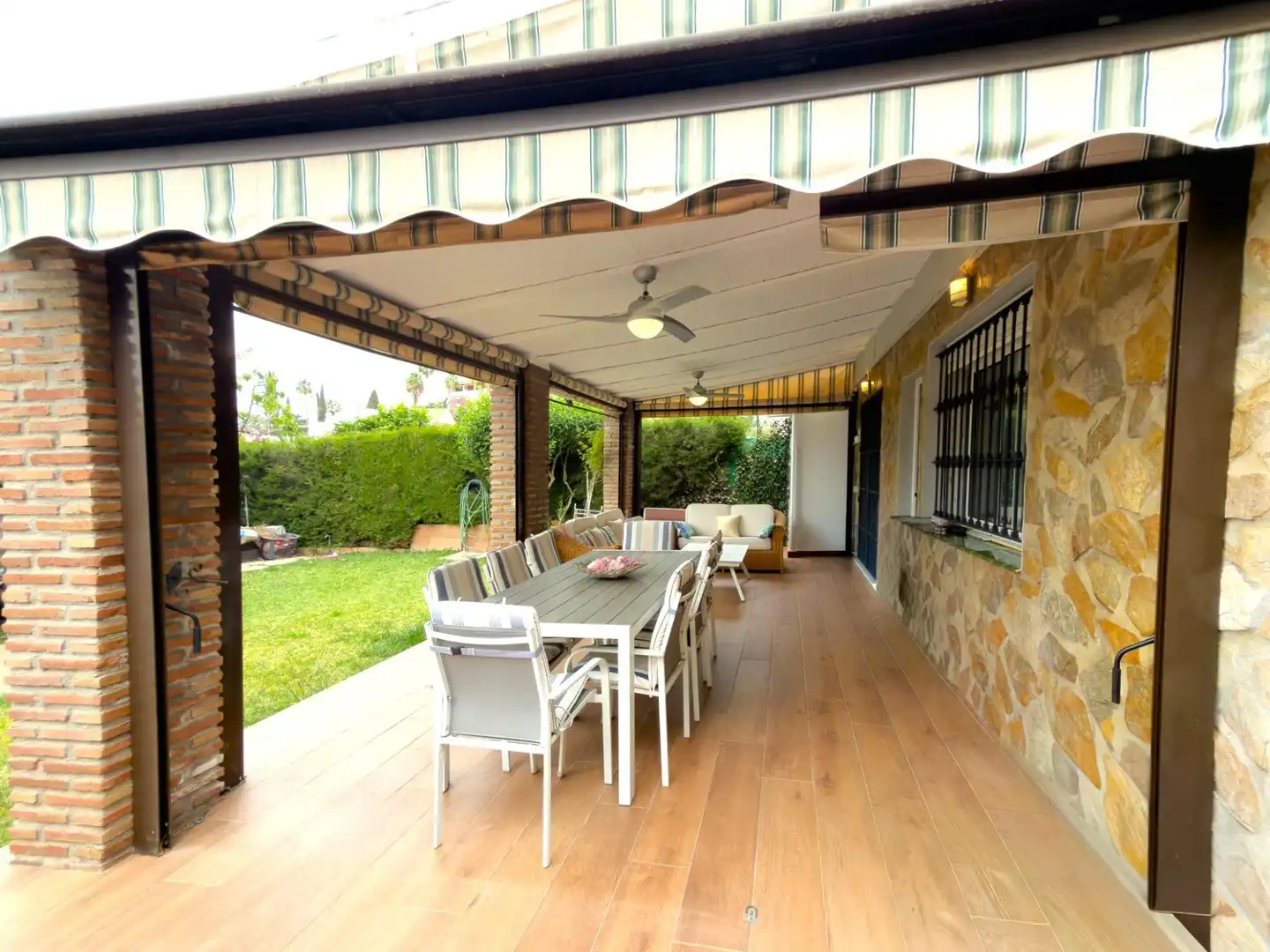 Terrace of Detached homes for sale in Mijas  with Air Conditioner, Heating and Private garden