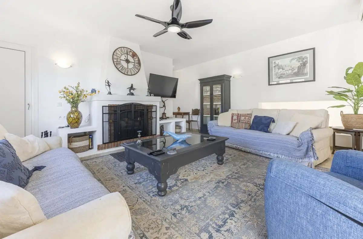 Living room of Houses for sale in Manilva  with Air Conditioner, Private garden and Community pool