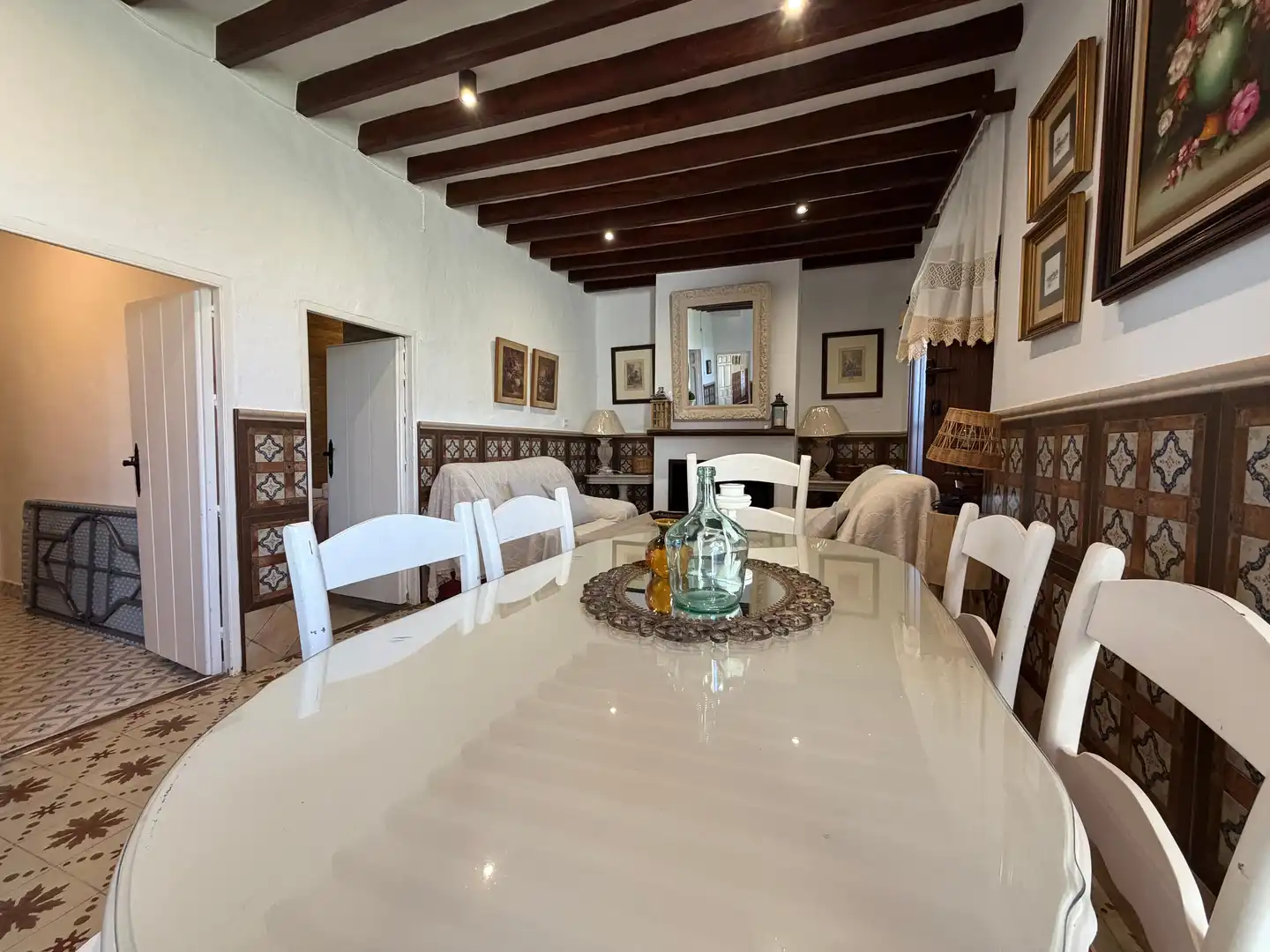 Menjador de Finca rústica en venda en Villanueva del Trabuco amb Jardí privat, Terrassa i Traster