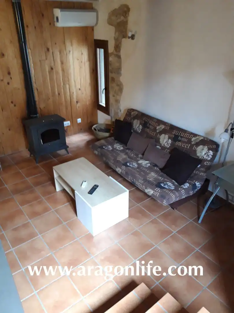 Sala de estar de Casa o chalet en venta en Nonaspe con Aire acondicionado, Amueblado y Horno